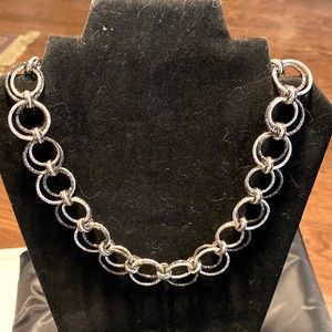 Alfani Black and silver necklace